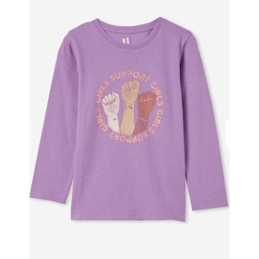 NWT Cotton On Kids Penelope Long Sleeve Graphic Tee Girls‎ Support Girls 13-14